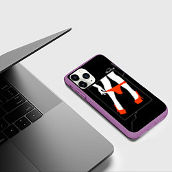 Чехол iPhone 11 Pro матовый Happy friday, цвет: 3D-фиолетовый — фото 2