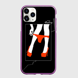 Чехол iPhone 11 Pro матовый Happy friday, цвет: 3D-фиолетовый