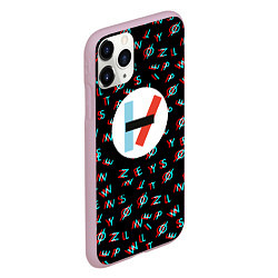 Чехол iPhone 11 Pro матовый Twenty one pilots glitch, цвет: 3D-розовый — фото 2