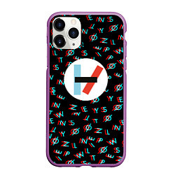 Чехол iPhone 11 Pro матовый Twenty one pilots glitch, цвет: 3D-фиолетовый