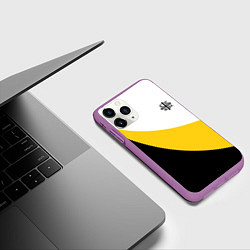 Чехол iPhone 11 Pro матовый Сокрушу пред ним врагов его малая черная Ника 2 Ни, цвет: 3D-фиолетовый — фото 2
