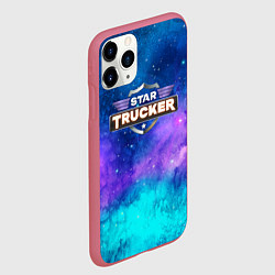 Чехол iPhone 11 Pro матовый Star Trucker logo, цвет: 3D-малиновый — фото 2