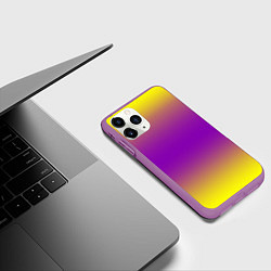 Чехол iPhone 11 Pro матовый Градиент текстура абстракция, цвет: 3D-фиолетовый — фото 2