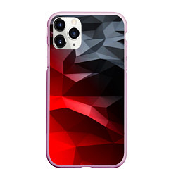 Чехол iPhone 11 Pro матовый Два цвета абстракции, цвет: 3D-розовый