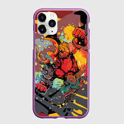 Чехол iPhone 11 Pro матовый Красный викинг, цвет: 3D-фиолетовый