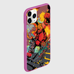 Чехол iPhone 11 Pro матовый Красный викинг, цвет: 3D-фиолетовый — фото 2