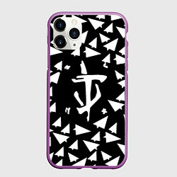 Чехол iPhone 11 Pro матовый Doom telegram, цвет: 3D-фиолетовый