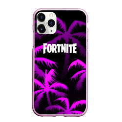 Чехол iPhone 11 Pro матовый Fortnite тропики, цвет: 3D-розовый