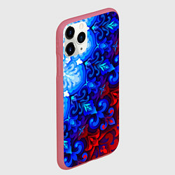 Чехол iPhone 11 Pro матовый Душа моя Россия 2, цвет: 3D-малиновый — фото 2
