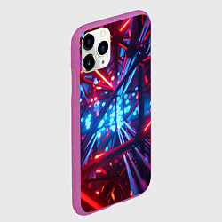 Чехол iPhone 11 Pro матовый Неоновые трубки, цвет: 3D-фиолетовый — фото 2