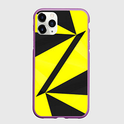 Чехол iPhone 11 Pro матовый Абстрактные стекло, цвет: 3D-фиолетовый