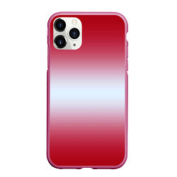 Чехол iPhone 11 Pro матовый Gradient color, цвет: 3D-малиновый