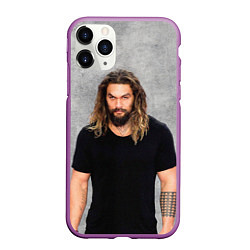 Чехол iPhone 11 Pro матовый Jason Momoa, цвет: 3D-фиолетовый