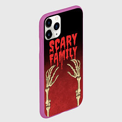 Чехол iPhone 11 Pro матовый Scary famyli, цвет: 3D-фиолетовый — фото 2