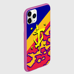 Чехол iPhone 11 Pro матовый Doom камуфляж, цвет: 3D-фиолетовый — фото 2