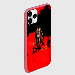 Чехол iPhone 11 Pro матовый Devil May Cry Dante краски, цвет: 3D-малиновый — фото 2