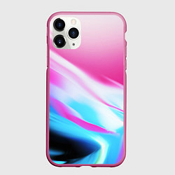 Чехол iPhone 11 Pro матовый Неоновые краски градиент, цвет: 3D-малиновый