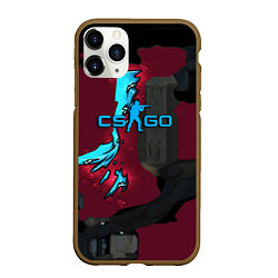 Чехол iPhone 11 Pro матовый Counter strike glock, цвет: 3D-коричневый