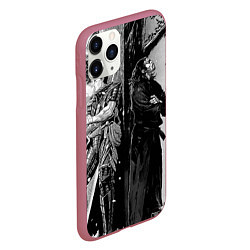 Чехол iPhone 11 Pro матовый Berserk and Miyamoto Musashi, цвет: 3D-малиновый — фото 2