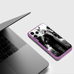 Чехол iPhone 11 Pro матовый Musashi Miyamoto And Berserk, цвет: 3D-фиолетовый — фото 2