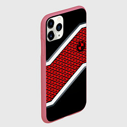 Чехол iPhone 11 Pro матовый BMW geometry avto, цвет: 3D-малиновый — фото 2