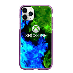 Чехол iPhone 11 Pro матовый Xbox битва огня, цвет: 3D-фиолетовый