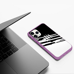 Чехол iPhone 11 Pro матовый DBD t horror, цвет: 3D-фиолетовый — фото 2