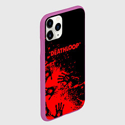 Чехол iPhone 11 Pro матовый Deathloop руки краска, цвет: 3D-фиолетовый — фото 2