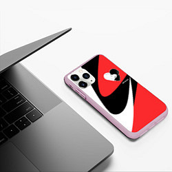 Чехол iPhone 11 Pro матовый Meet my heart, цвет: 3D-розовый — фото 2