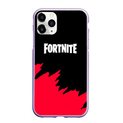 Чехол iPhone 11 Pro матовый Fortnite розовые краски, цвет: 3D-светло-сиреневый