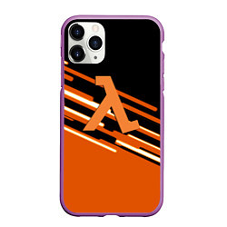 Чехол iPhone 11 Pro матовый Half life полосы, цвет: 3D-фиолетовый