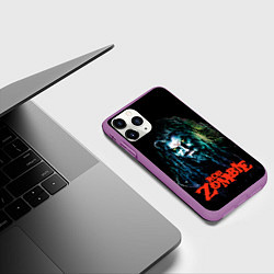 Чехол iPhone 11 Pro матовый Rob zombie portrait, цвет: 3D-фиолетовый — фото 2