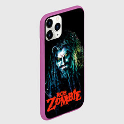 Чехол iPhone 11 Pro матовый Rob zombie portrait, цвет: 3D-фиолетовый — фото 2