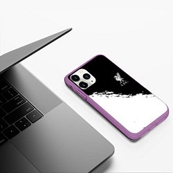 Чехол iPhone 11 Pro матовый Liverpool fc белые краски, цвет: 3D-фиолетовый — фото 2