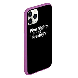 Чехол iPhone 11 Pro матовый Friday Night Funkin logo, цвет: 3D-фиолетовый — фото 2