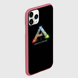 Чехол iPhone 11 Pro матовый Ark: Survival Evolved logo rpg, цвет: 3D-малиновый — фото 2