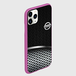 Чехол iPhone 11 Pro матовый Nissan carbon auto, цвет: 3D-фиолетовый — фото 2