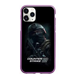 Чехол iPhone 11 Pro матовый CS counter terrorist, цвет: 3D-фиолетовый