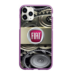 Чехол iPhone 11 Pro матовый FIAT logo motors, цвет: 3D-фиолетовый