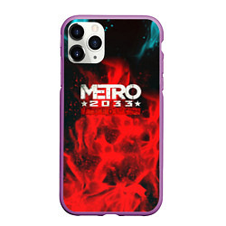 Чехол iPhone 11 Pro матовый Metro 2033 fire, цвет: 3D-фиолетовый