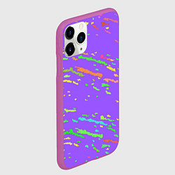 Чехол iPhone 11 Pro матовый Яркие штрихи, цвет: 3D-фиолетовый — фото 2