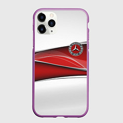 Чехол iPhone 11 Pro матовый Mercedes benz авто, цвет: 3D-фиолетовый