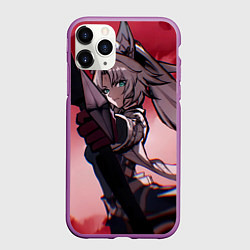 Чехол iPhone 11 Pro матовый Honkai Star Rail Feixiao, цвет: 3D-фиолетовый