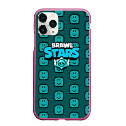 Чехол iPhone 11 Pro матовый Brawl stars mobile, цвет: 3D-малиновый