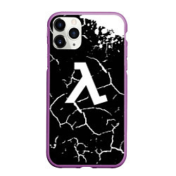 Чехол iPhone 11 Pro матовый Half life pattern краски, цвет: 3D-фиолетовый