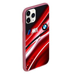 Чехол iPhone 11 Pro матовый BMW sport line steel, цвет: 3D-малиновый — фото 2