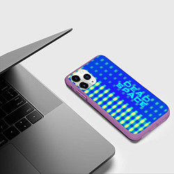 Чехол iPhone 11 Pro матовый Dead space текстура айзека, цвет: 3D-фиолетовый — фото 2