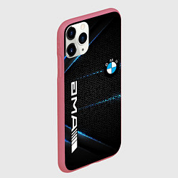 Чехол iPhone 11 Pro матовый BMW metal steel, цвет: 3D-малиновый — фото 2