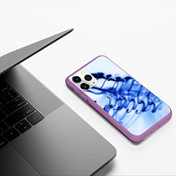 Чехол iPhone 11 Pro матовый Следы дыма, цвет: 3D-фиолетовый — фото 2