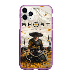 Чехол iPhone 11 Pro матовый Ацу из Ghost of Yotei, цвет: 3D-фиолетовый